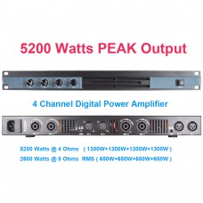 MiCWL 5200W 4 Channel Digital Power Amplifier Audio PreAMPs 5200 watt Q650
